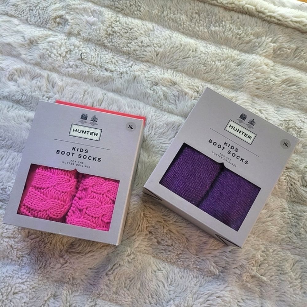 🍒NIB🍒 BUNDLE OF 2 HUNTER BOOT SOCKS XL